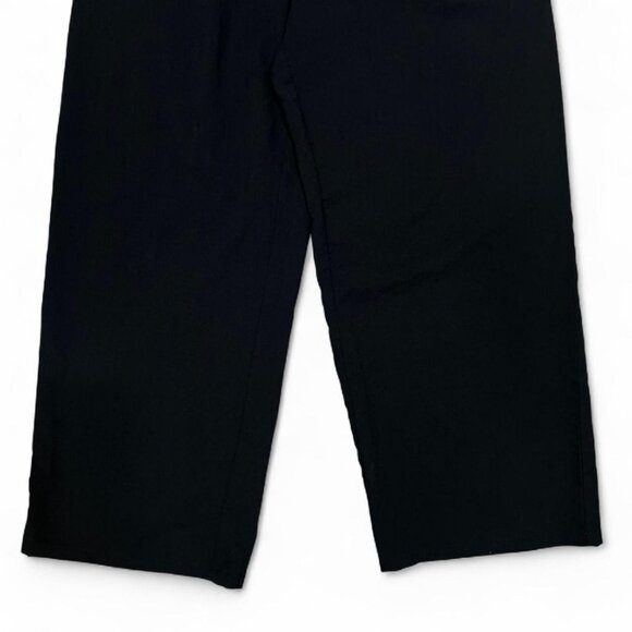 Feiersi Wide Leg Dress Pants Black XL High Rise Pleated Elastic Waist - Picture 5 of 8